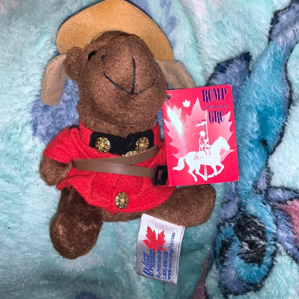 Wild Wonders Moose RCMP Royal Canadian Police Plush 4" Northern Gifts